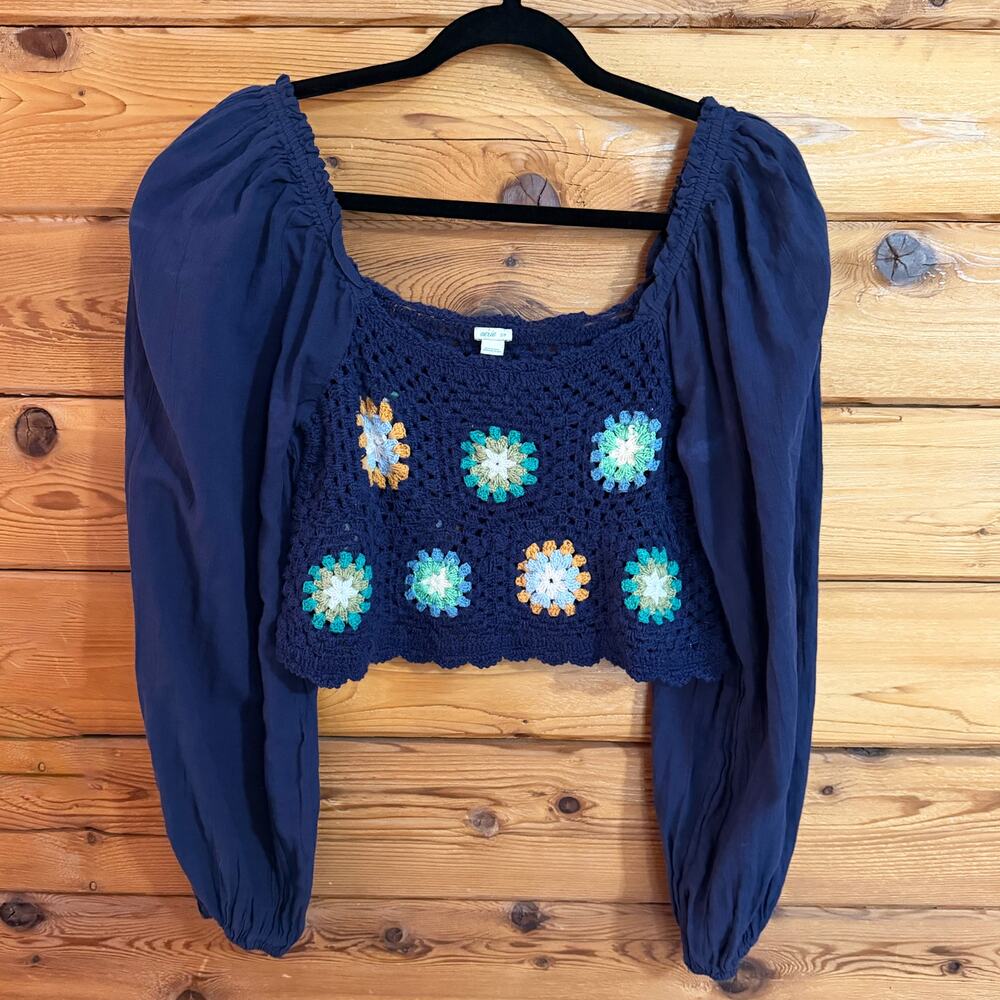 Aerie Crochet Crop Top Size Small